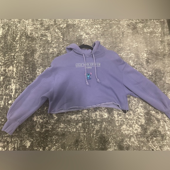 Lilo and Stitch Graphic Cropped Hoodie - Picture 1 of 2